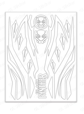 适用摩托车头盔AGV/SHORI/LS2/K1贴纸黑豹版画装饰全盔贴花配件