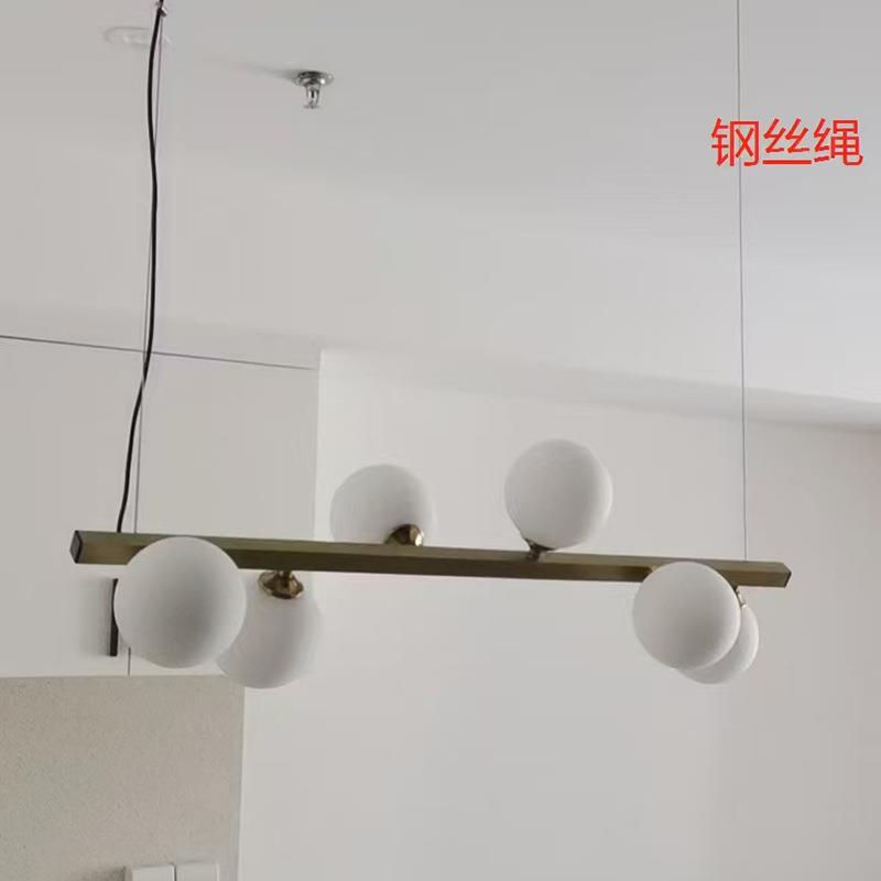中山轻奢长条魔豆圆球玻璃餐厅吊灯外贸跨境现代简约北欧吧台吊灯