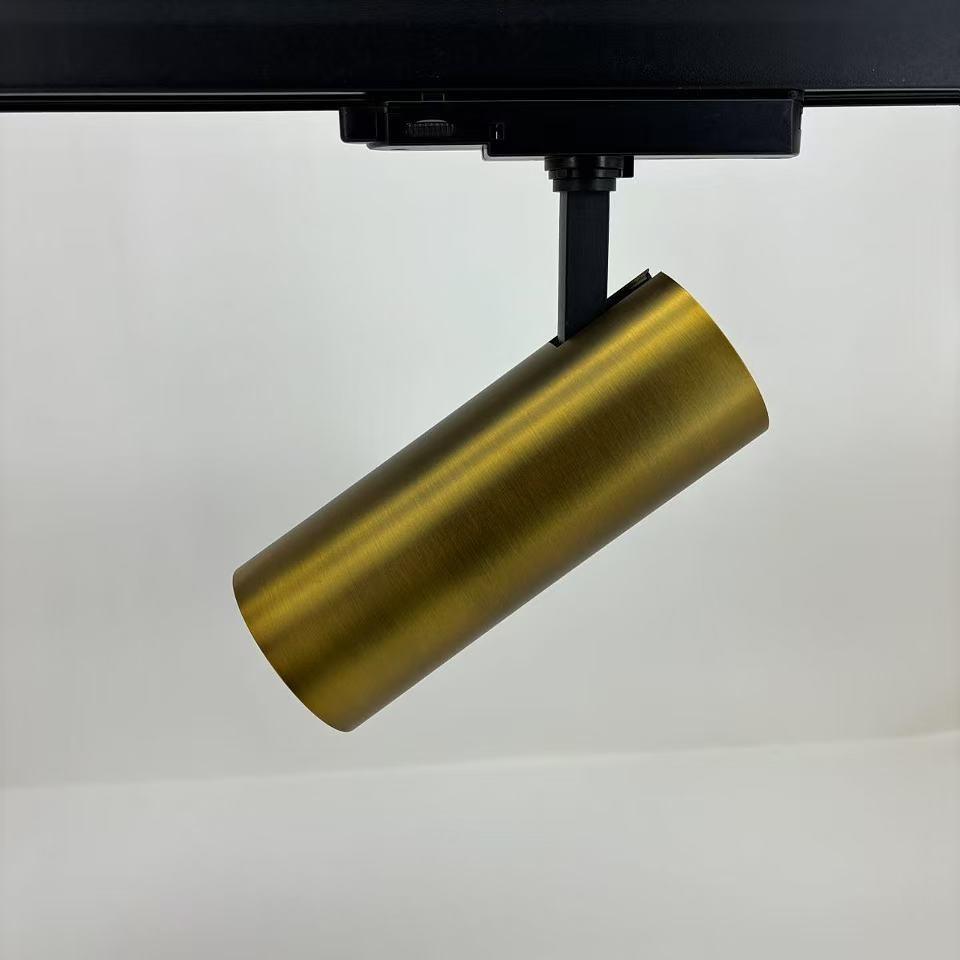 金色轨道灯15W 30W配4线一体电源镀金色铜色不锈钢色C