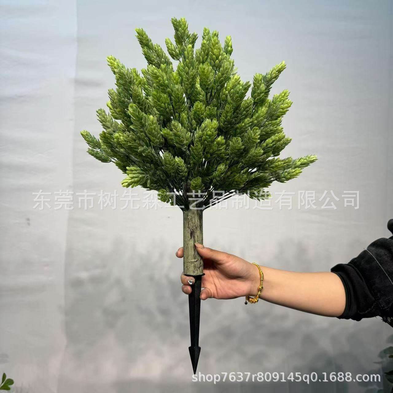 仿真地插松柏果松塔果树绿植盆栽家居庭院商场花箱户外装饰摆件批图片