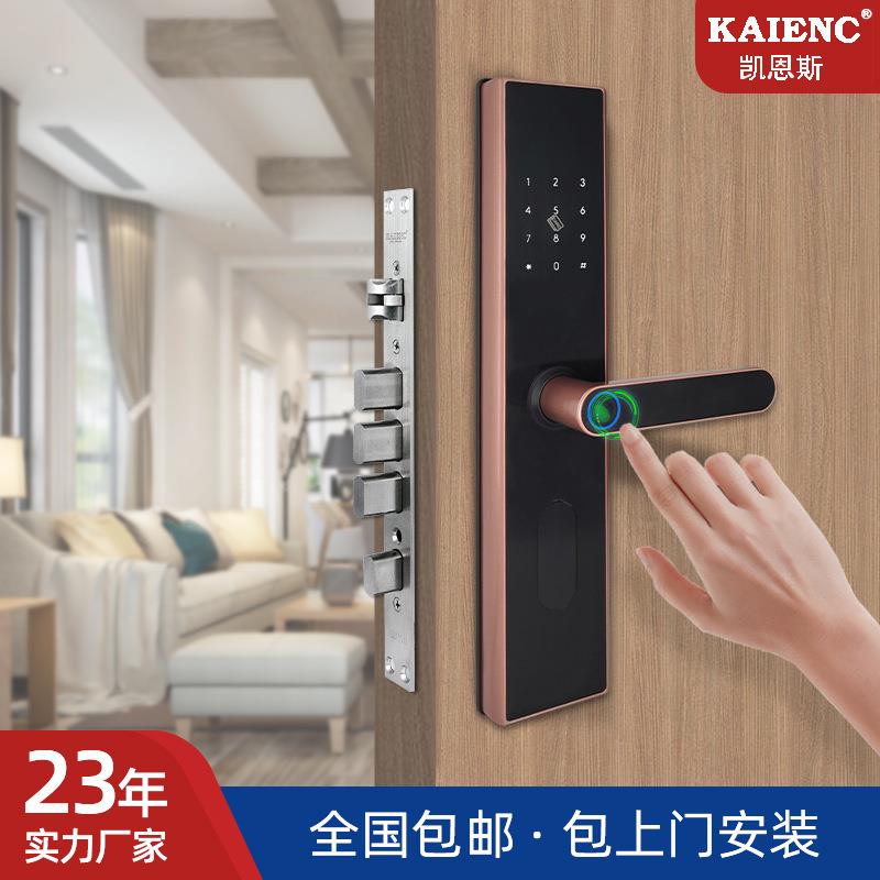 家用智能锁 别墅防盗门多功能密码电子锁 一握即开家用指纹锁直供