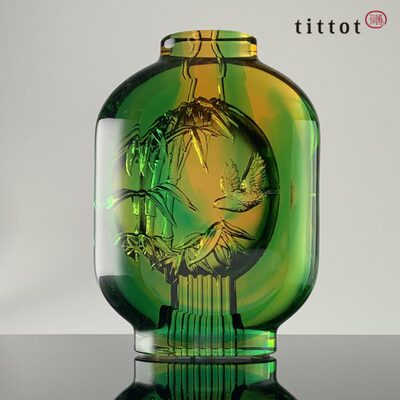 tittot琉园新中式琉璃工艺品桌面摆件 一路高升 朋友生日乔迁礼物