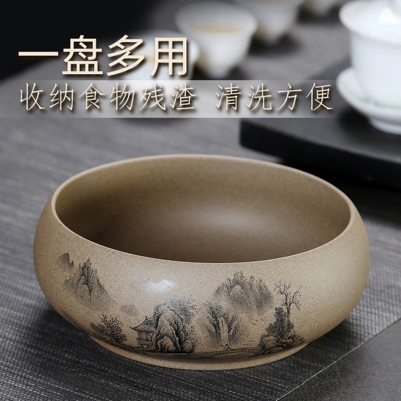 桌面垃圾桶餐桌i上垃圾盒茶几上放的果皮碗家用客厅收纳小垃圾盘