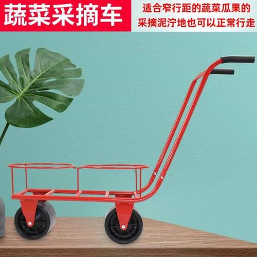 蔬菜瓜果运输采摘工具车西红柿采摘大棚运输车采摘手推工具车