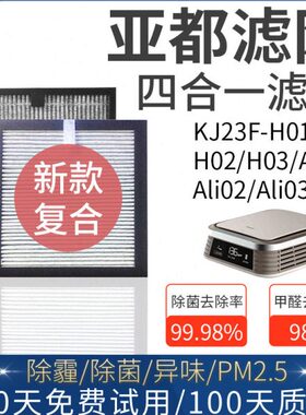 适配亚都车载空气净化器滤芯KJ23F-H01/H02/H03/Ali01/02过滤网02