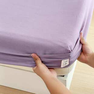 加厚纯棉床品纯色磨毛床垫套150x180X200cm 单件床笠全棉枕套床罩
