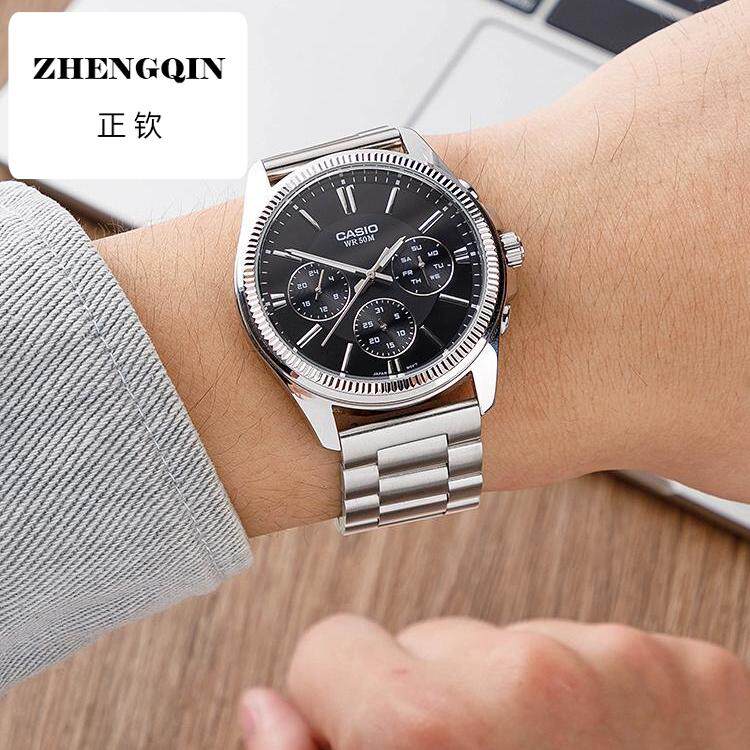 适用手表钢带男款不锈钢表带金属蝴蝶扣代用华为dw卡西欧浪琴精钢