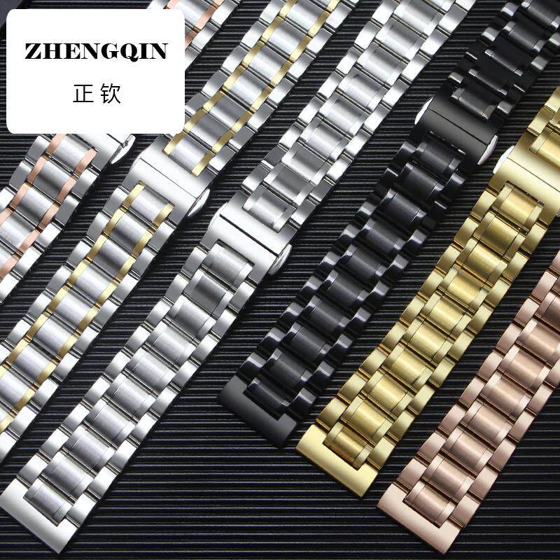 适用伯爵G0A35084 POSSESSION 绢丝表带不锈钢精钢蝴蝶扣14 20mm