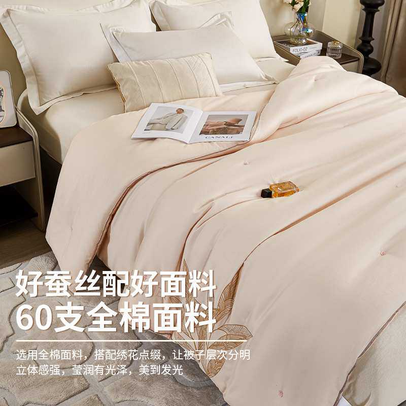 高级蚕丝被60支被子冬季厚款冬被子秋冬蚕丝被100桑蚕丝绣花被芯