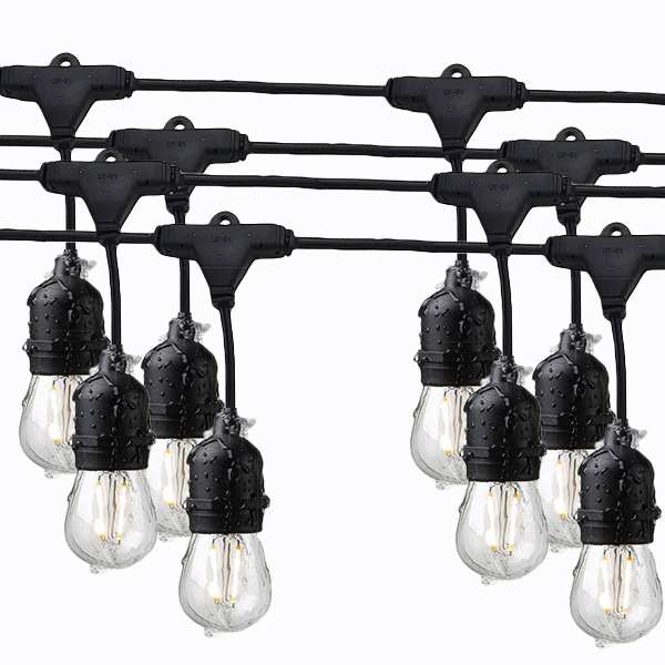 厂家供应 E26/E27灯串线 户外庭院装饰灯串防水灯串线螺口串联灯