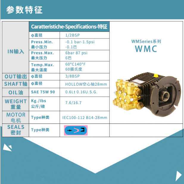 WMC1317 1515意大利博托里尼贝托里尼BERTOLINI高压柱塞水泵