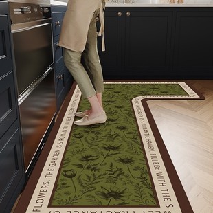 厨房地垫吸水垫防滑免洗可擦地毯硅藻泥L型整块防油防刮耐脏脚垫