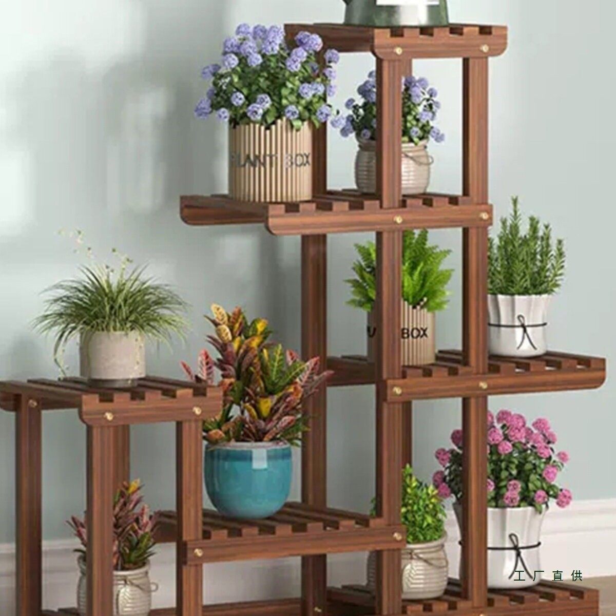 室内外实木质花架子阳台客厅碳化防腐绿萝多肉植物置物架落地多层,住宅家具,花架/花几,淘宝优惠券,粉丝福利购,淘宝优惠卷