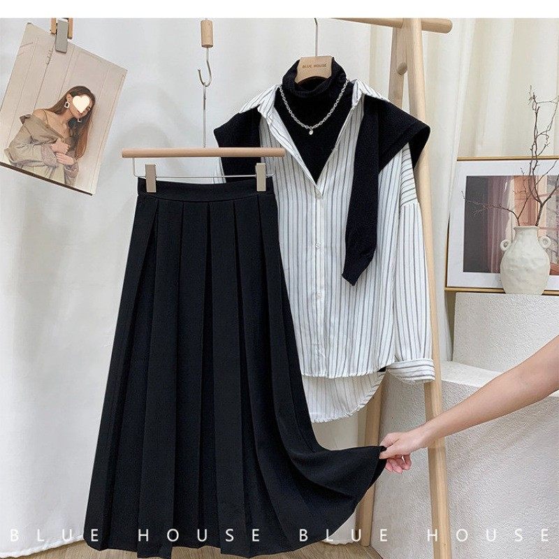 2024冬季高腰显中长款包臀裙气质百搭咖啡色A字半身百褶裙 毛呢,女装/女士精品,大码半身裙,淘宝优惠券,粉丝福利购,淘宝优惠卷