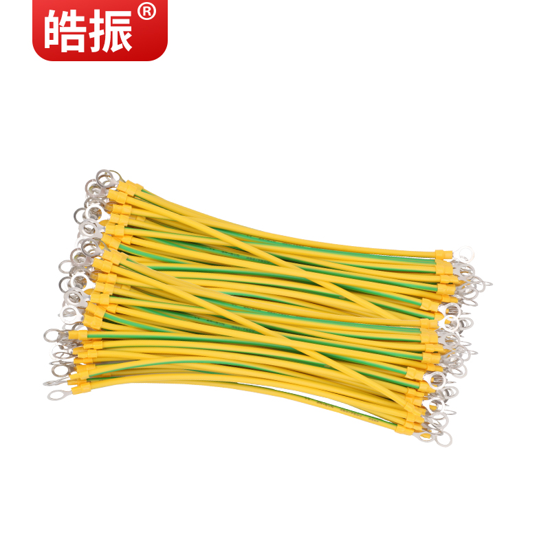 接地线黄绿双色铜软线4平方桥架跨接线光伏机房设备铜编织带2.5/6