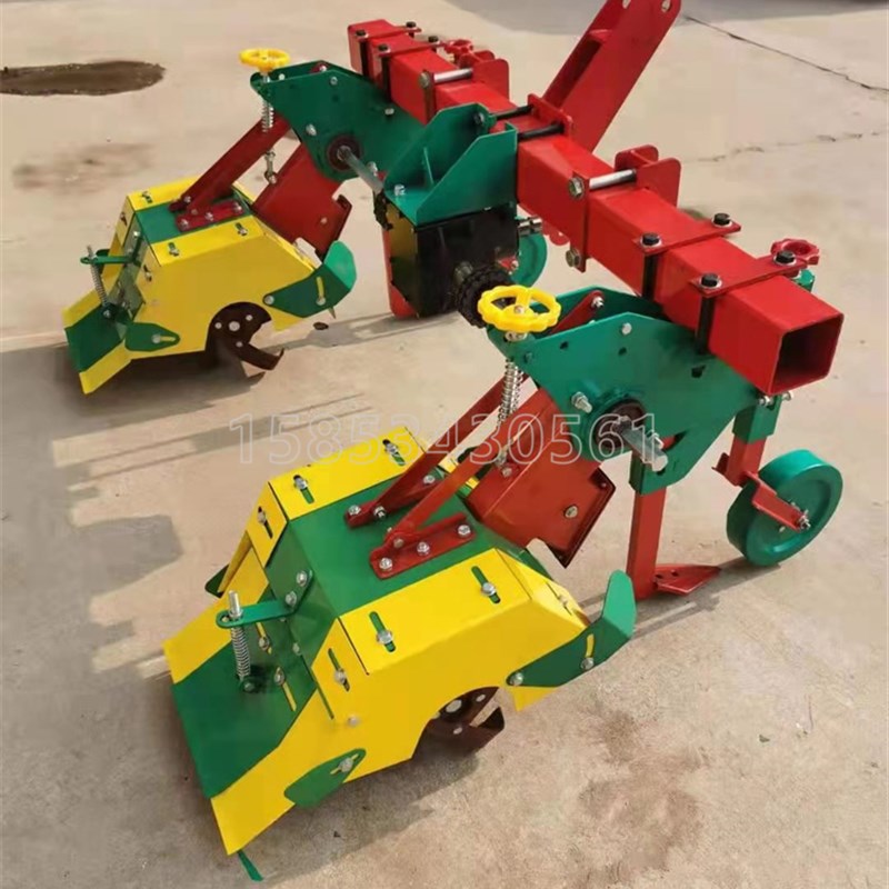 拖拉机四轮带玉米大豆旋耕除草机中耕机棉花葵花地垄间锄草机2行