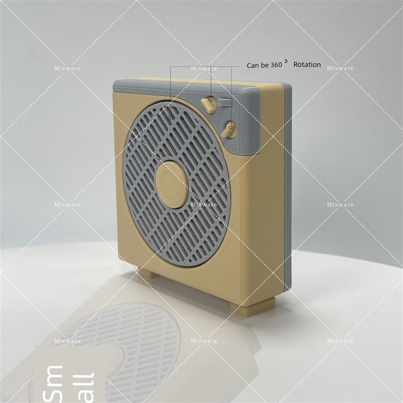 3D打印迷你风扇摆件覆古造型桌面小装饰创意个性小装饰趣味工作台