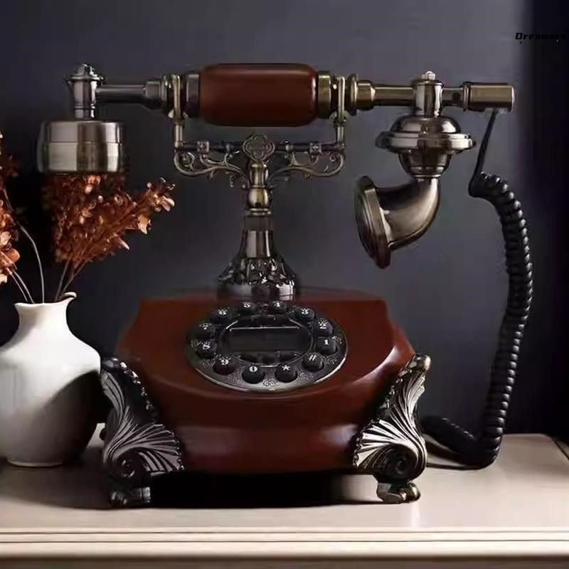 民国仿古电话机欧式老式复古家用办公室固话座机客厅书房摆件