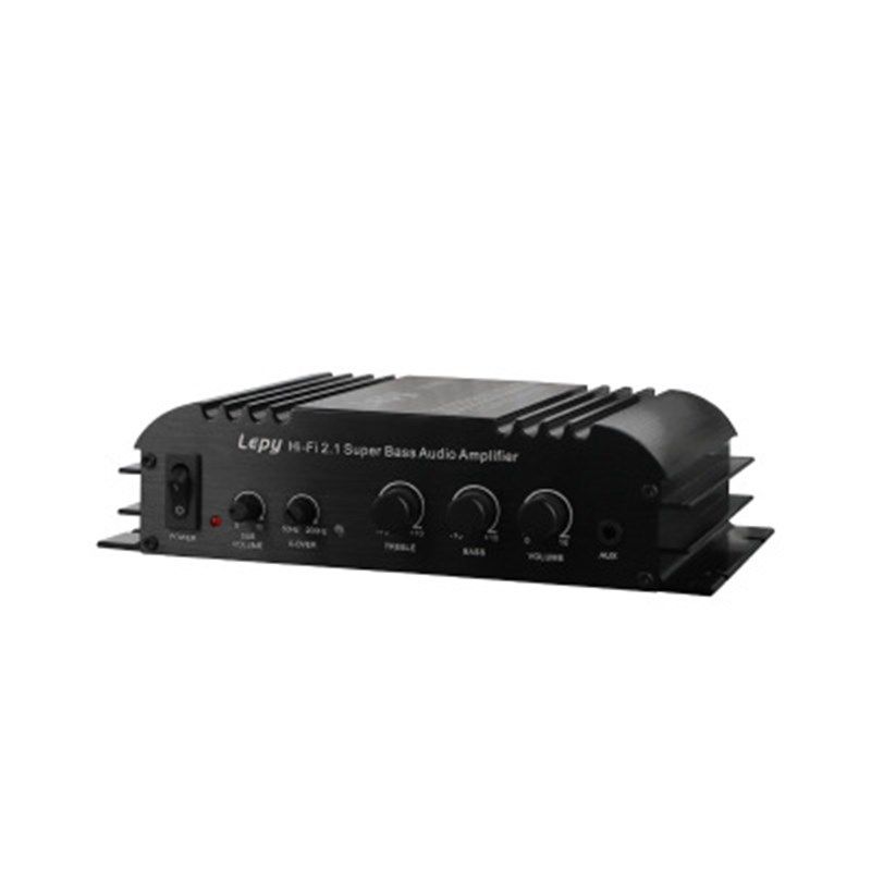 LEPY乐派LP-168S功放2.1声道大功率铝合金外壳12V220V家用黑色