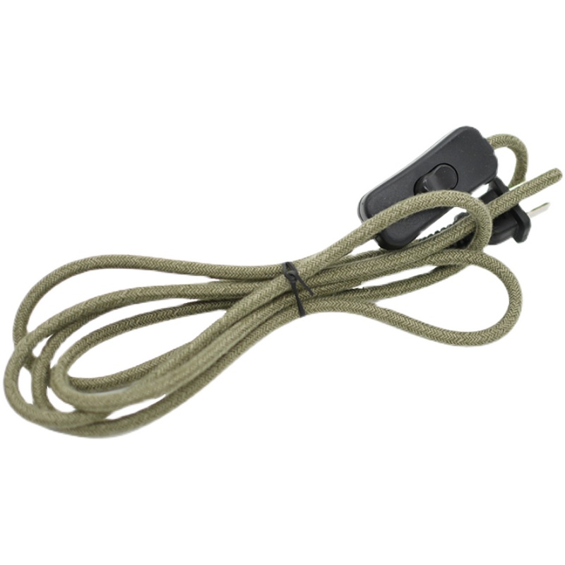 台灯复古编织按钮开关线个性创意电源翘板ONOFF控制陶瓷全铜灯线