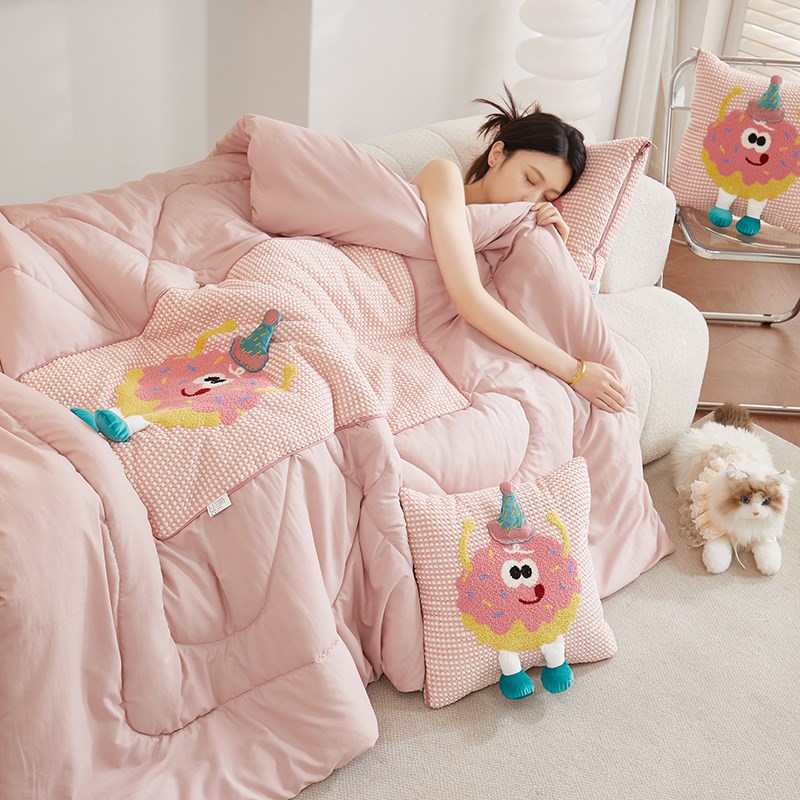 卡通抱枕被子两用二合一办公室午睡空调毯学生宿舍夏凉折叠靠垫被