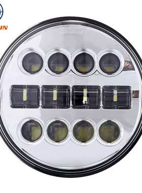 新款7寸牧马人大灯 led前大灯 哈雷机车改装前照灯 60W远近光大灯