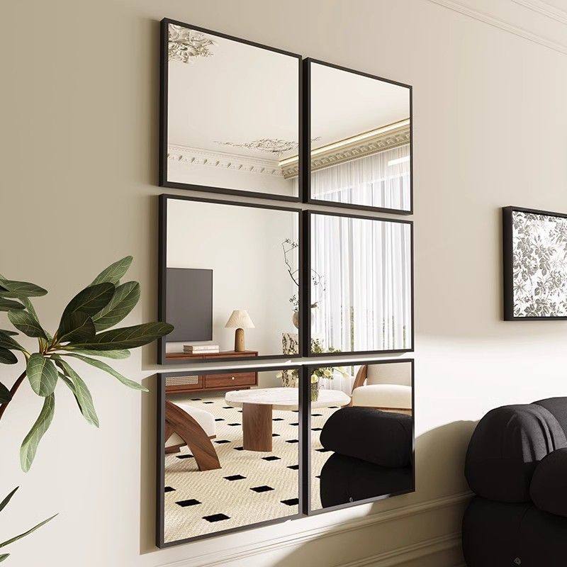 家用高级感轻奢风壁挂式复古全身镜网红法式中古风化妆镜子