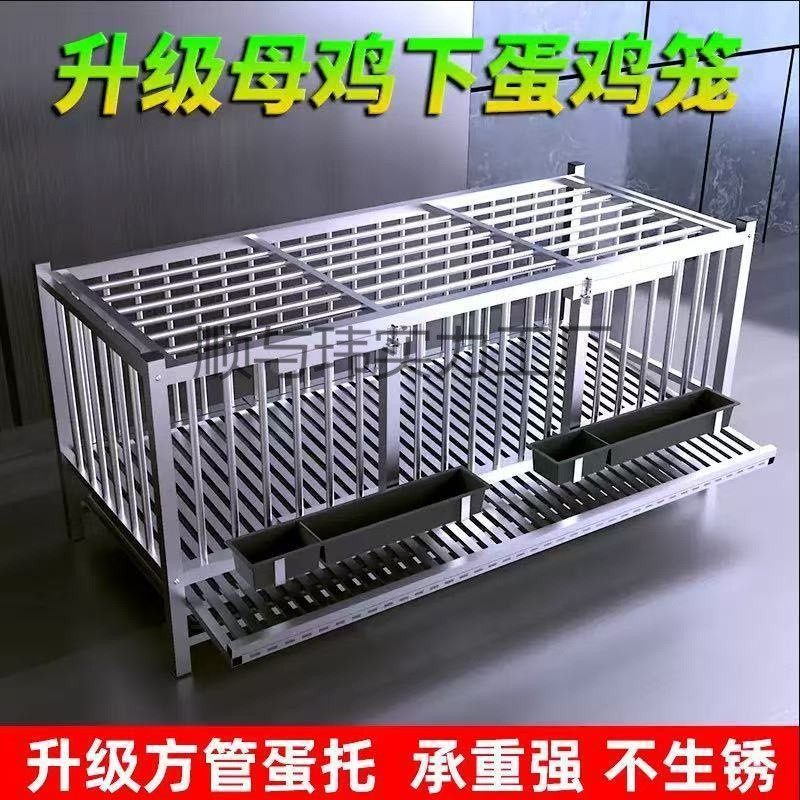 不锈钢鸡笼子家用大号室外阳台养殖下蛋笼家养鸡鸭鹅防啄自动滚蛋