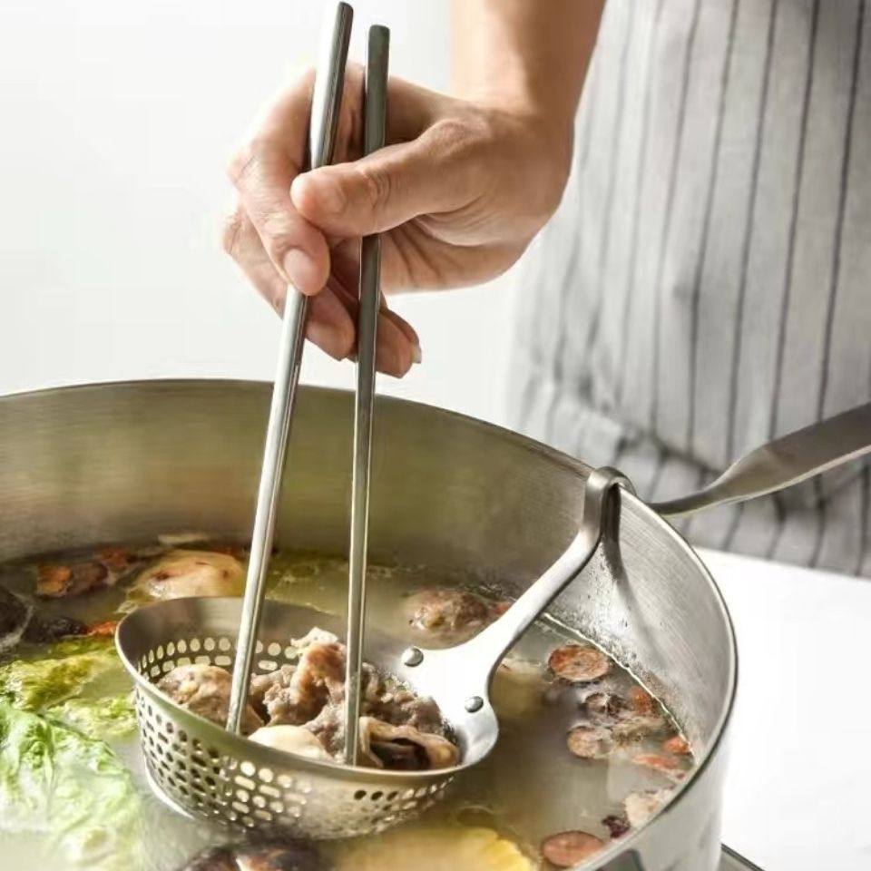 牛肉火锅专用漏勺大号过滤网家用厨房304不锈钢汤勺长柄加厚捞勺,厨房/烹饪用具,漏勺/滤网勺,淘宝优惠券,粉丝福利购,淘宝优惠卷