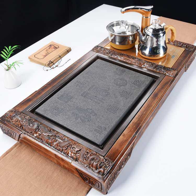 厂家直销 柴火烧木大茶盘乌金石USB灯