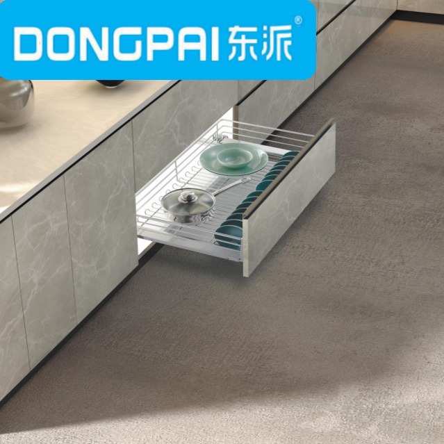 DONGPAI东派-圆线纳平篮碗篮圆线201不绣钢拉篮阻尼缓冲橱柜厨房