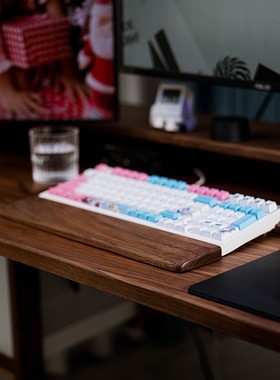 键盘手托实木掌木质FL980腕护腕垫FO60键87键104键盘手托直销