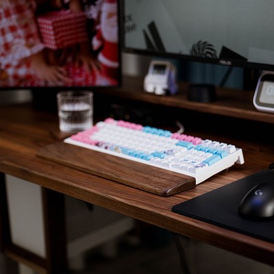 键盘手托实木掌木质FL980腕护腕垫FO60键87键104键盘手托直销