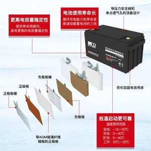 科华精卫蓄电池6-GFM-65-YT12V65AH机房UPS电源电池免维护长寿命