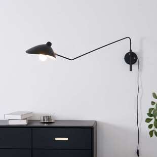 北欧张牙舞爪长杆床头卧室客厅臂灯loft工业风床头走廊摇摆壁灯具