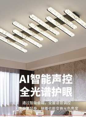 客厅主灯2025新款现代简约轻奢大气led创意大厅吸顶灯具全屋套餐