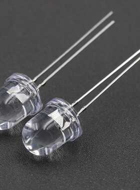 LED发光二极管F8/8MM圆头透明七彩快闪 慢闪RGB自闪 直插led灯珠