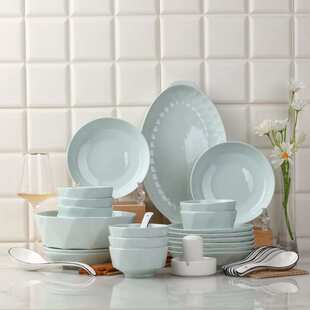 创意6-16人用碗碟餐具套装家用2022新款陶瓷碗盘汤面碗蒸鱼盘组合