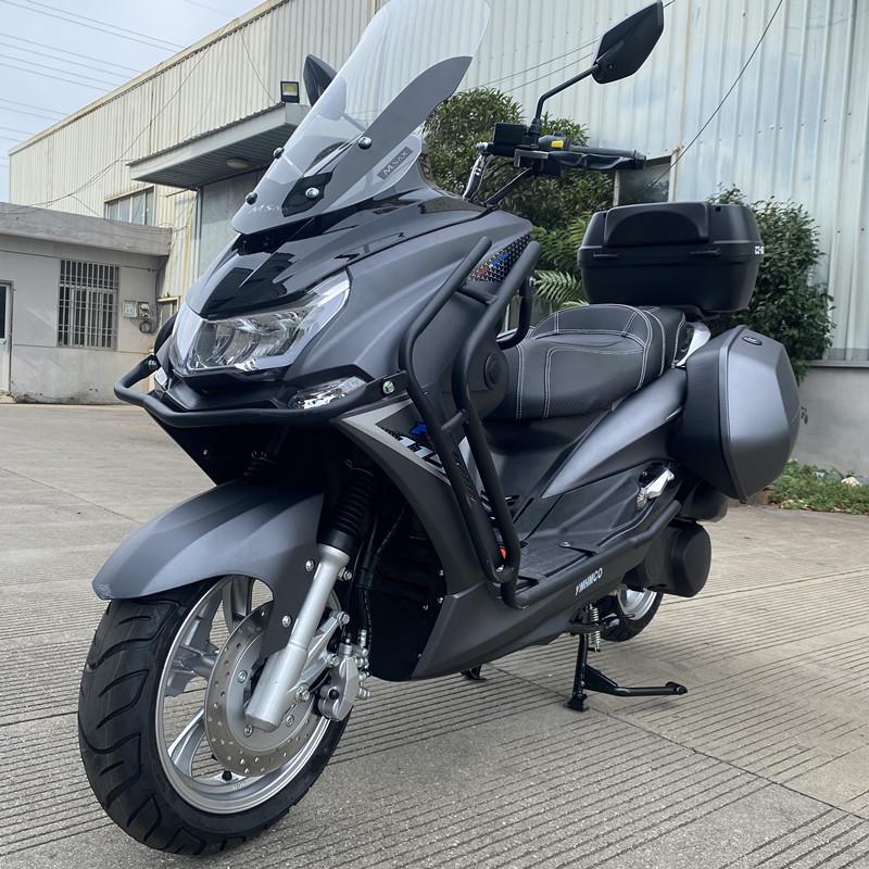 新款踏板摩托车燃油整车宏图狮吼150大型跑车国四电喷可上牌