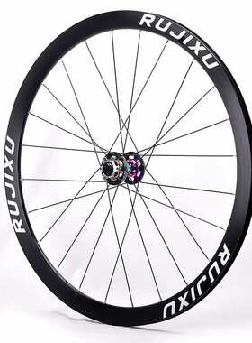 700C锐杰逊框高38mm铝合金5轴承桶轴快拆公路车瓜车碟刹轮组六爪