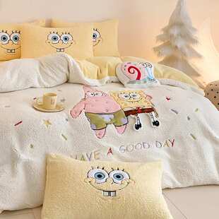 高端重工高精密毛巾绣绵羊绒床品四件套软绵绵软糯柔滑保暖冬季4