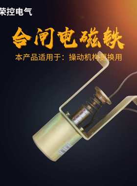 荣控CT23合闸电磁铁DC220V紫铜材质ZW8-12弹簧操作机构合闸电磁铁