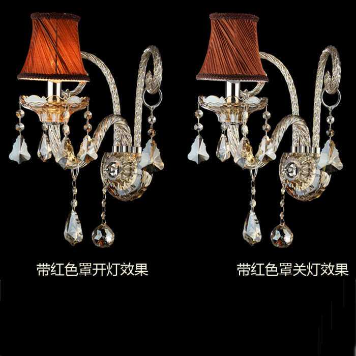 轻奢客厅壁灯过道墙壁灯具欧式水晶灯轻奢餐厅灯简欧卧室床头壁灯