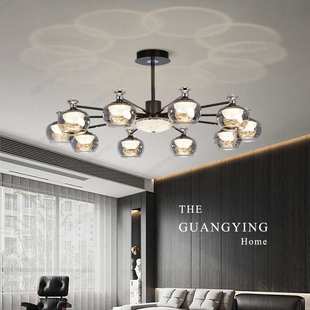 主灯 复古2025新款 光映意式 轻奢客厅吊灯感魔豆灯上下发光法式