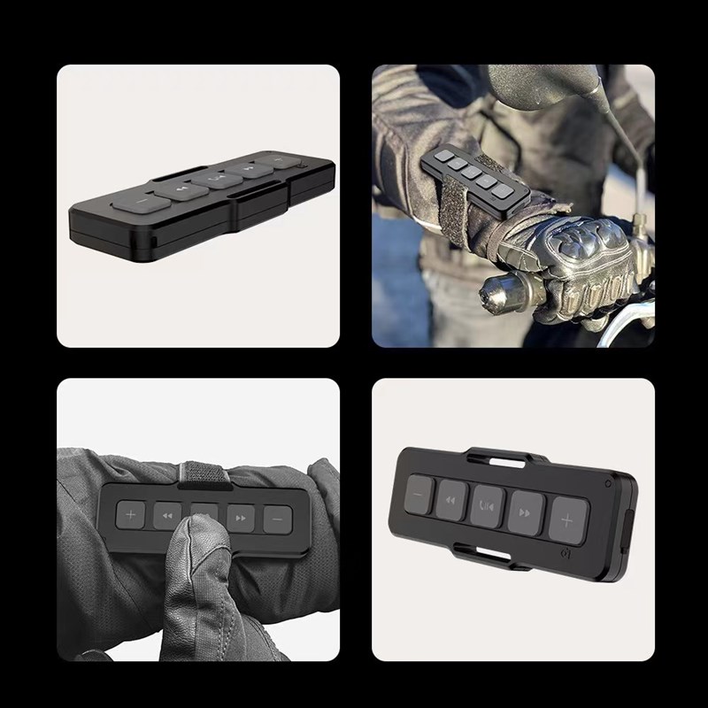 手机蓝牙音乐遥控器控制音量接挂电话配蓝牙安全帽耳机音箱IPX4防