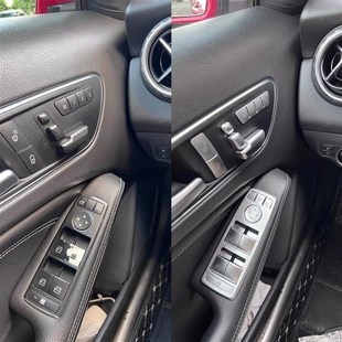A200车门升窗按键贴中控内饰装 CLA220 饰贴 GLA200 适用奔驰改装