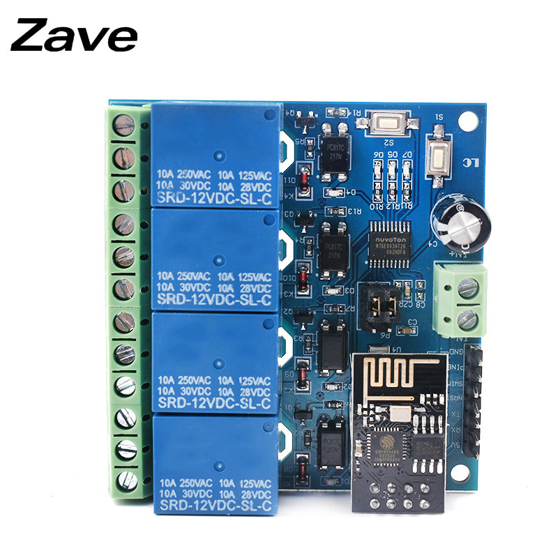 ESP8266 5V 12V 物联网 WiFi继电器 智能家居 手机APP遥控开关