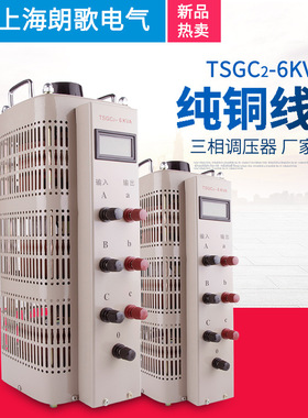 专业生产 高档电动调压器丅SGC2一6K 三相大功率电动调压器