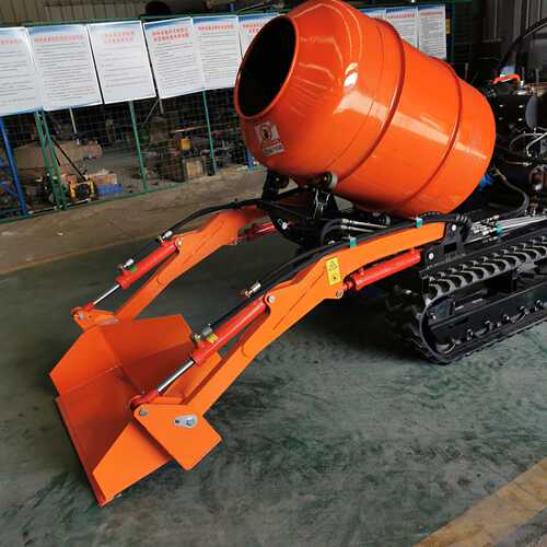 自行走履带式混凝土搅拌车全液压多功能小型水泥搅拌罐操作灵活