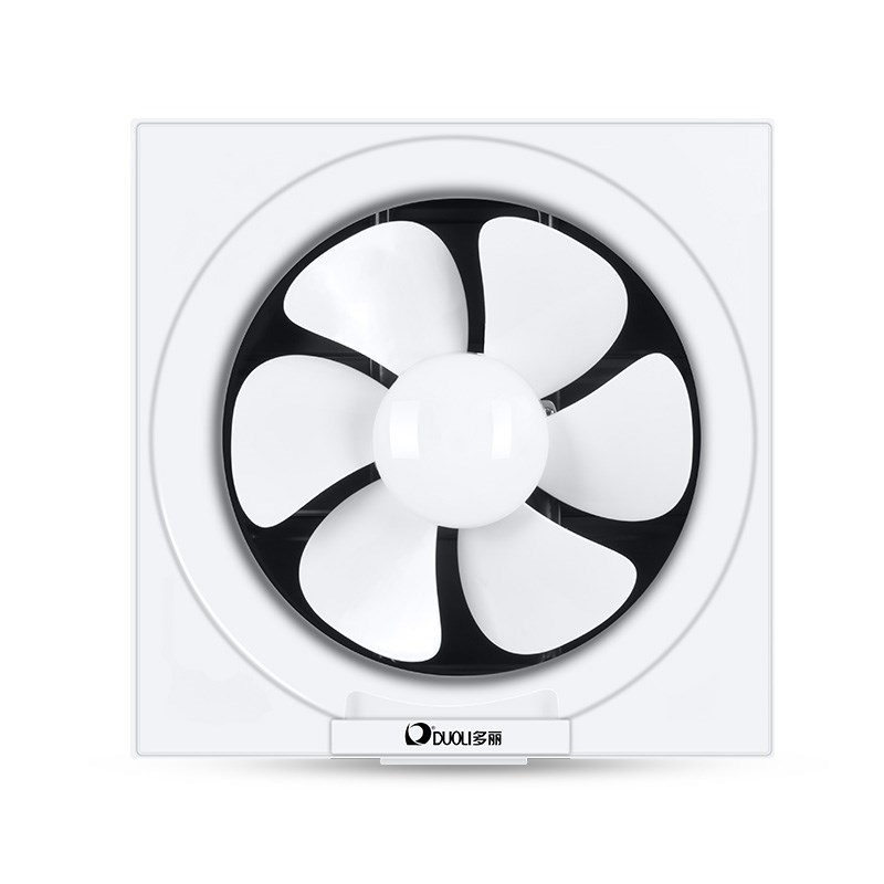 多丽排气扇厨房家用换气扇卫生间方形8寸排风强力浴室金属壳25*25